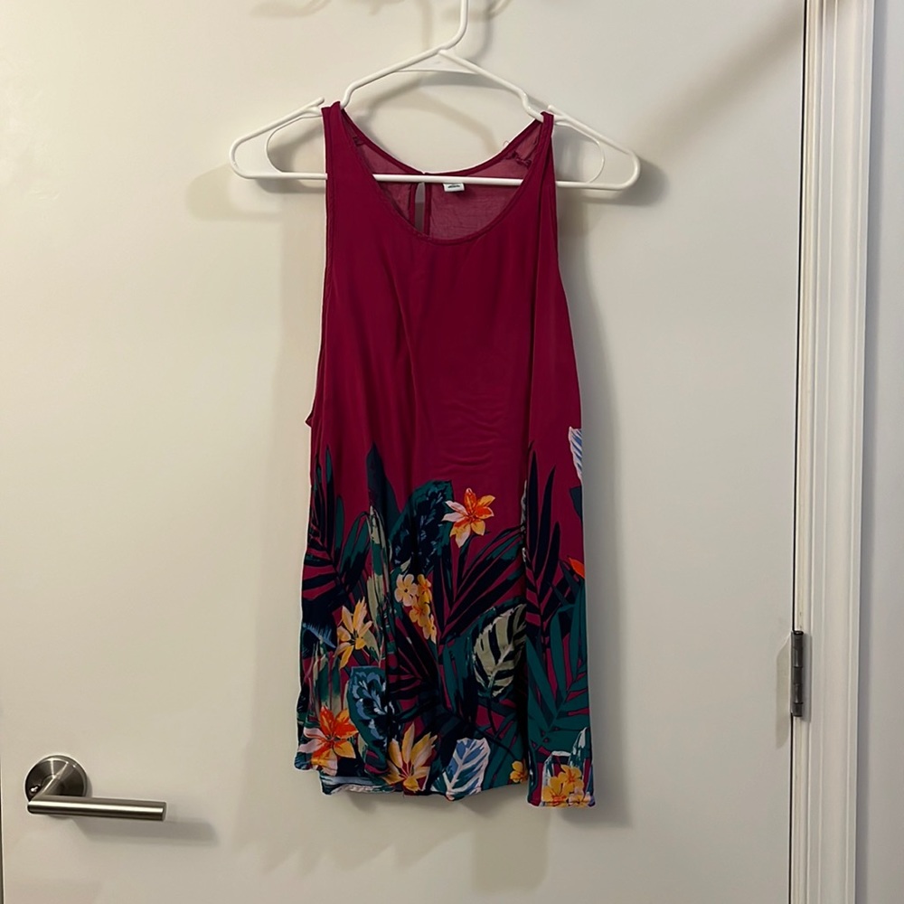 Pink tropical top